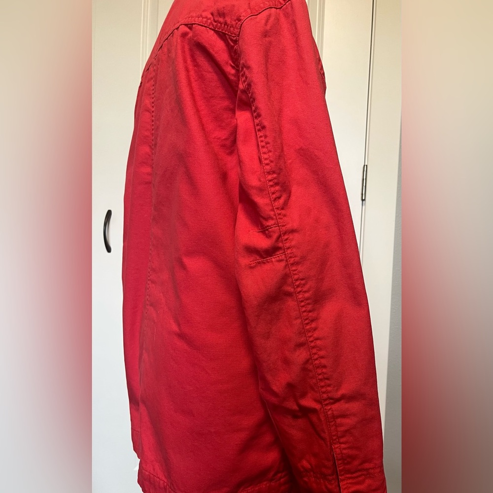 Vintage Gander Mountain Chore Field Barn Red Canvas Coat Jacket Women S corduroy - Picture 5 of 16